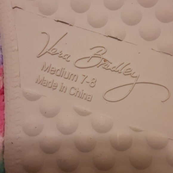 Vera Bradley Plush Multi-Color Floral Slipper Booties - Picture 5 of 5